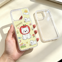 Étui de téléphone magnétique transparent en TPU deux-en-un avec panneau arrière séparable, panneau arrière personnalisable DIY, pour les modèles Samsung et iPhone