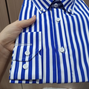 Moda <span class=keywords><strong>blu</strong></span> Navy con <span class=keywords><strong>camicia</strong></span> <span class=keywords><strong>bianca</strong></span> <span class=keywords><strong>a</strong></span> <span class=keywords><strong>righe</strong></span> <span class=keywords><strong>a</strong></span> manica lunga da <span class=keywords><strong>uomo</strong></span> - Product Image 2