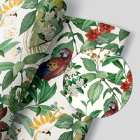 UDK Nouveauté Papier peint adhésif floral Autocollants en PVC Pelable et collant Papiers peints imperméables 45cm*10m pour la décoration de la maison