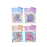 Paquete de 50 Pegatinas de la Serie Peach Galaxy, Hojas de Pegatinas Pequeñas con Temática de Estrellas para Decoración de Tarjetas
