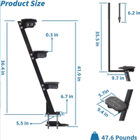 Nouveau marchepied de remorque marine à 4 marches en EVA avec capacité de 450 lb, hauteur de proépilote de 55 pouces, options de montage multiples