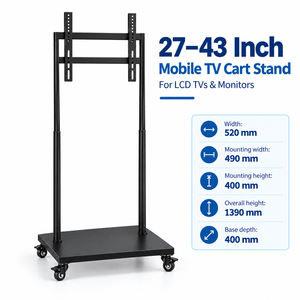 27-43 Inch TV Support <strong>Bracket</strong> LCD TV Mobile TV Cart Stand Monitor Floor Stand Factory Custom - Product Image 1