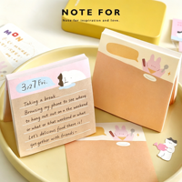 Bloc-notes autocollants mignons en forme d'animaux, 100 feuilles, style coréen Kawaii INS, bloc-notes 8x8cm, papeterie autocollante pour l'école et le bureau, cadeau
