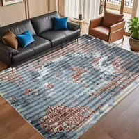 Luxuriöser Samtteppich Weicher Plüsch-Teppich Rutschfeste Bodenmatte für Wohnzimmer Schlafzimmer Büro Modernes Abstraktes Muster-Design