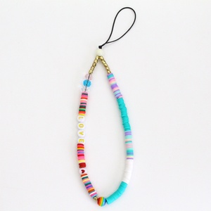 Cinturino e Catena Colorati con Perle e Ceramica per Viso e Lettere in Argilla Morbida, Unisex, Personalizzabili - Product Image 5