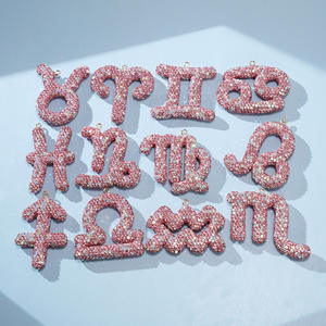 Amuletos Metálicos Creativos con Signos del Zodiaco para Llaveros de Coche, Bolsos y Decoración DIY, Gran Venta - Product Image 4