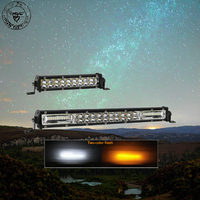 Barre lumineuse de toit de voiture super brillante, mince, avec clignotant blanc ambre, pour D-Max Tacoma FJ Cruiser JK F-150 Land Cruiser