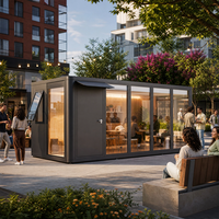 COCOVIA Maison modulaire en aluminium à installation manuelle, mini-bureaux, petits bureaux, petits studios, bureau de jardin, pod de bureau