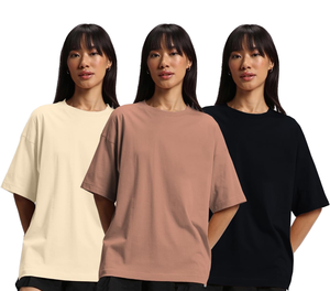 T-shirt pour femme de haute qualité, 100% coton, 230 GSM, décontracté, à épaules tombantes, respirant, écologique, imprimé uni, couleur unie - Product Image 1