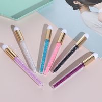 Kuas Makeup FENGFLY yang Dapat Digunakan Kembali, Berwarna-warni, dengan Gagang Berlian dan Bulu Sintetis untuk Wanita, Kualitas Tinggi, OEM/ODM Label Pribadi