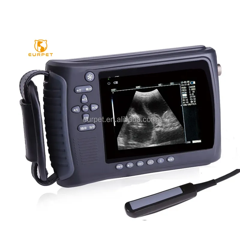 Eurpet Draagbare Veterinaire Echografie Voor Dier Kliniek Handheld Ultrasound Machine Huisdier Ultrasound Machine