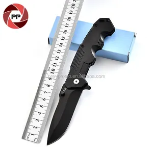 Özel toptan paslanmaz çelik siyah renk açık kamp için cep bıçağı
