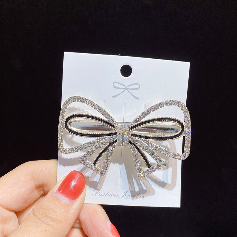 silver bow rhinestone
