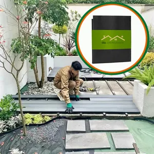 3.2oz 2ftx30ft 5ftx15ft Non Woven Weed Barrier Black Mulch Gardening Mat For Landscaping Garden Beds Driveway Porch Gazebo