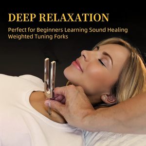 Hợp kim nhôm 128Hz tim Chakra chỉnh ngã ba đặt Silicone búa âm thanh chữa bệnh Thiền nhạc cụ phụ kiện - Product Image 4