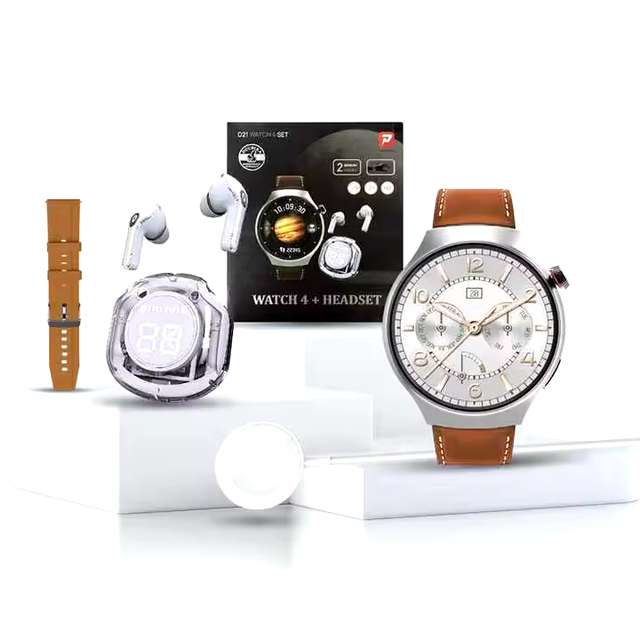 D21 Smart Watch 4 Headphone 2 1 Set Double Strap 1.52 TFT BT Call Heart Rate Sport Monitor Sleep Tracker Calendar Air 39 TWS