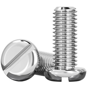 Gb67 Round Head Slotted Screw 304 Stainless Steel Metric Thread Standard Grade A For Communication Equipment - Product Image 1