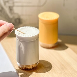 Soporte para palillos de bambú con 350 palillos, blanco y amarillo, portátil para uso en el hogar y restaurante, contenedor de palillos desechables - Product Image 5