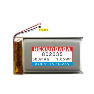 3,7 В 500 мАч 802035 3 провода NTC 10K полимерный литий-ионный аккумулятор для смарт-часов наушники Динамик гарнитура T278 - Product Image 4