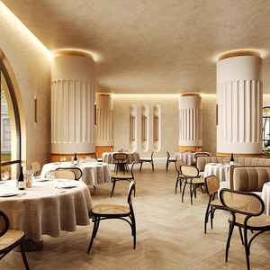 Balcão Curvo de Luxo Retrô com Estrutura de Metal Latão e Prateleiras de Madeira, Estilo Boutique de Alta Qualidade com Faixas de LED - Product Image 4