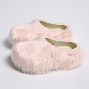 New Winter Trend Thick Designer Women Faux Fur Slippers <b>Soft</b> Fluffy Fur Slippers Furry Snow Luxury Brand <b>Shoes</b> for Women - Product Image 5