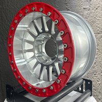 Jantes en alliage forgé X-RIMS 5x100 5x112 15-20 pouces rouge argent Beadlock Mesh 6 trous pour JDM Classic