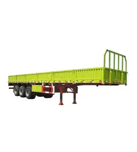 Hstar fabbrica nuovo modello carico pesante 60 tonnellate 3 assi 40 ton parete laterale del carico semirimorchio semirimorchio per il trasporto merci