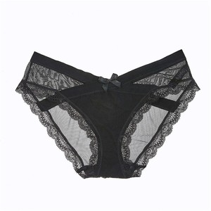 Culottes sexy de style européen et américain pour femmes, culottes en coton transparent à entrejambe bas, semi-couvrantes, sexy et qui mettent en valeur les hanches - Product Image 5