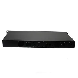 Black Anodizing Painting Brushing 1u 19 Inch Rack Mount 300mm Vented Amplifier Enclosure Chassis Case