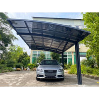 Abri de voiture individuel peu encombrant avec toit en polycarbonate et structure en aluminium pour stationnement solaire – Carport solaire