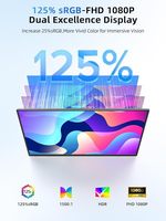 Écran portable USB 15,6 pouces à écran tactile de précision 10 points, résolution 1920x1080, fréquence de rafraîchissement 60 Hz, sans latence, 10 points