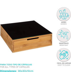 Tre Cà phê Pod ngăn kéo Espresso cà phê viên nang chủ với 5 ngăn có thể điều chỉnh, túi trà lưu trữ tổ chức - Product Image 4