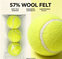 Ballon de padel d'entraînement standard international, 57% feutre de laine, haute élasticité, durable, en sac