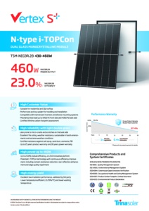 Celdas Solares Trina Solar Vertex S+ 210*182mm, Mayor Potencia, Proyecto Residencial, Energía Solar, Panel Solar 460W 450W 440W 430W - Product Image 2