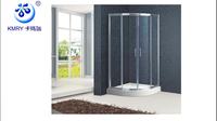 Luxe Boog Vorm Aluminium Frame Douchecabine Hoek Glijdende Glazen Douchewand Voor Badkamer
