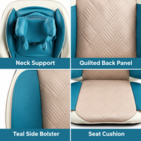 Coussin de massage chauffant électrique pour voiture et maison, avec fonction Shiatsu, pétrissage et vibration pour le dos et le cou