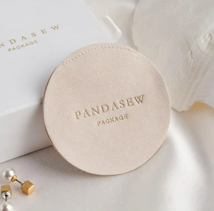 Bolsitas de terciopelo redondas personalizadas con logotipo, bolsas de terciopelo plegables para anillos y pendientes - Product Image 5