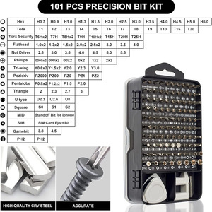 <b>Precision</b> <b>Screwdriver</b> <b>Set</b> 101 Pcs Crv Steel For Mobile Phone Computer Repair Tools - Product Image 1