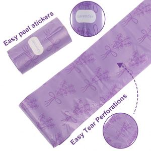 Pet Custom Eco-Friendly Simple Lavender Scent Biodegradable <b>Compostable</b> Degradable Dog Poop <b>Bags</b> - Product Image 5