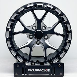 Cerchi Bku 5x120.65 per Chevrolet Corvette C5 C6 C7 C8 Z06 ZR1 <span class=keywords><strong>ERay</strong></span> 18 19 20 Pollici Beadlock Drag Forgiati Personalizzati in Lega Nera - Product Image 4