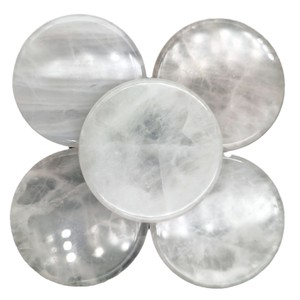 White Crystal Round <b>Eyelash</b> Extension Pad 50mm <b>Reusable</b> Jade Sheet For Lash Application - Product Image 4