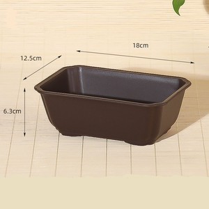 Maceta de entrenamiento de bonsái rectangular de plástico <span class=keywords><strong>pequeño</strong></span> de 18cm/7,08 pulgadas <span class=keywords><strong>para</strong></span> suculentas y árboles - Product Image 2