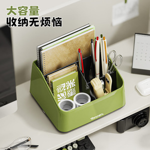 Tocen Desktop Storage Box <b>Large</b> Capacity Multi Functional Stationery Organizer For Office Home <b>Desk</b> Use - Product Image 3