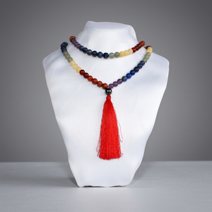Premium Natural Multi Color 8mm 108 Prayer Beads Jaap Mala 7 Chakra Gemstone Durable Meditation Mantra Stress Relief - Product Image 3