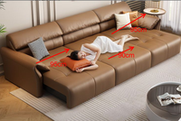 Sofá Cama Extraíble Portátil que Ahorra Espacio, con Control Remoto Eléctrico, Tapizado, para Sala de Estar o Habitación de Invitados, 3 Plazas
