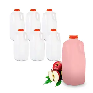 2023 nóng bán giá Tốt cấp thực phẩm khối lượng lớn 64 oz. Rỗng HDPE nhựa nước trái cây/Sữa chai với Làm xáo trộn hiển nhiên mũ