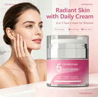 Crème Visage OEM 6-en-1 Raffermissante Hydratante Anti-Taches Anti-Âge Anti-Rides Nourrissante à la Vitamine E, Niacinamide et Collagène