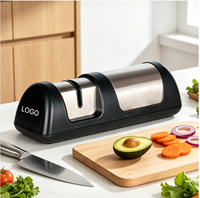 Aiguiseur de couteaux manuel haute performance Hiamea H1050 pour la maison et la cuisine, 1 étape, diamant, écologique