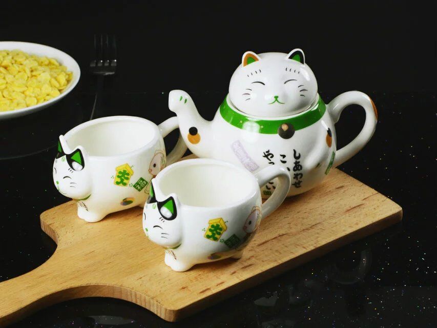 Juego de té verde