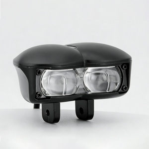 Phare de moto LED en forme de pêche haute puissance 30W avec yeux de démon rouges, phares antibrouillard étanches pour camion, voiture, VTT - Product Image 3